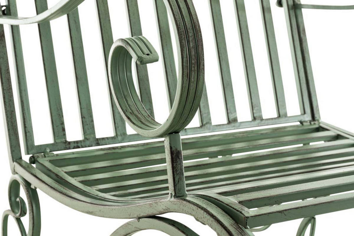 GARTENSCHAUKELSTUHL 2er Set Metall Antik-Grün - Grün, Metall (56/94/90cm) - CLP
