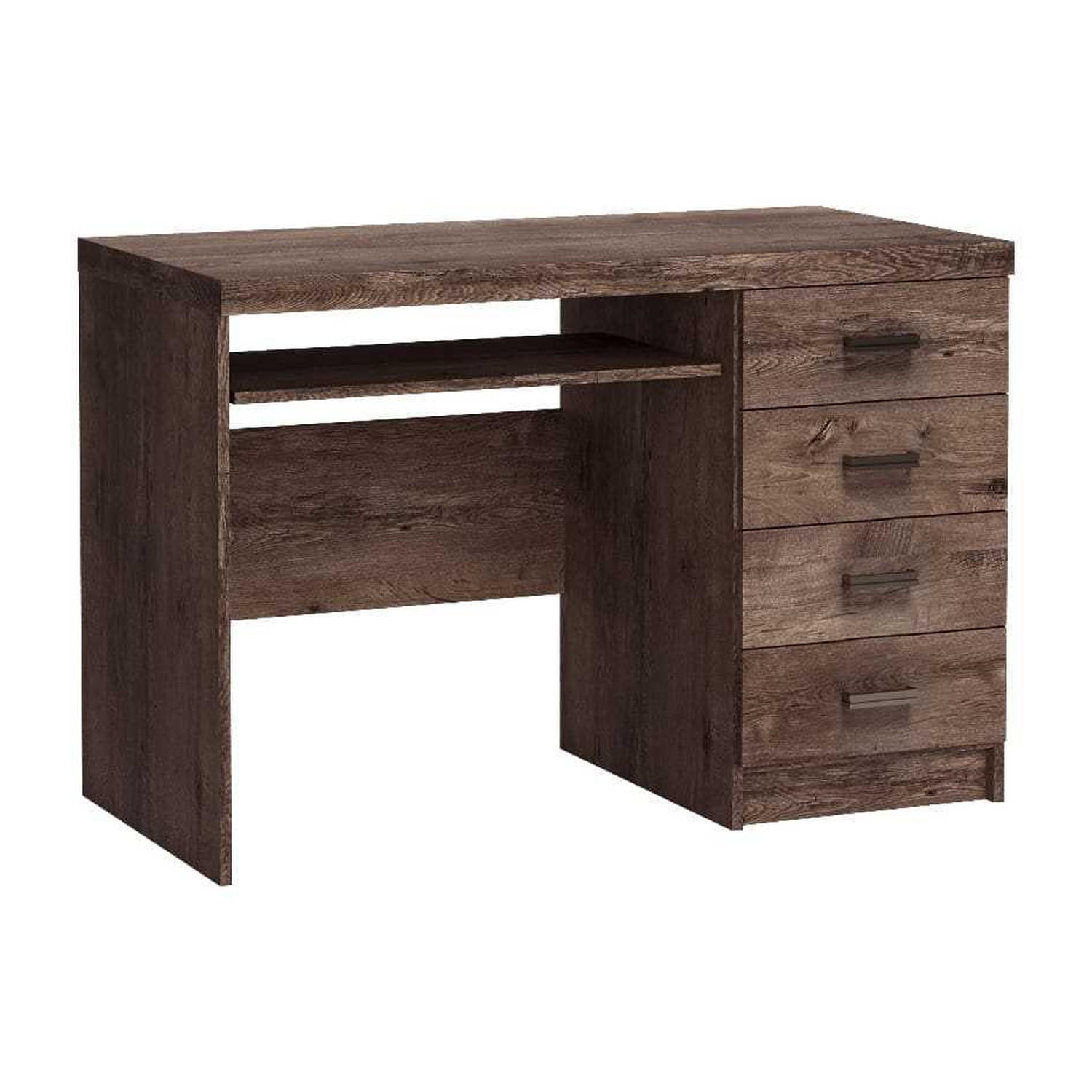 SCHREIBTISCH Indianapolis I-16 120 x 60 x 81,5 cm Esche dunkel - Dunkelbraun, Holzwerkstoff/Metall (60/120/81.5cm) - Koseto