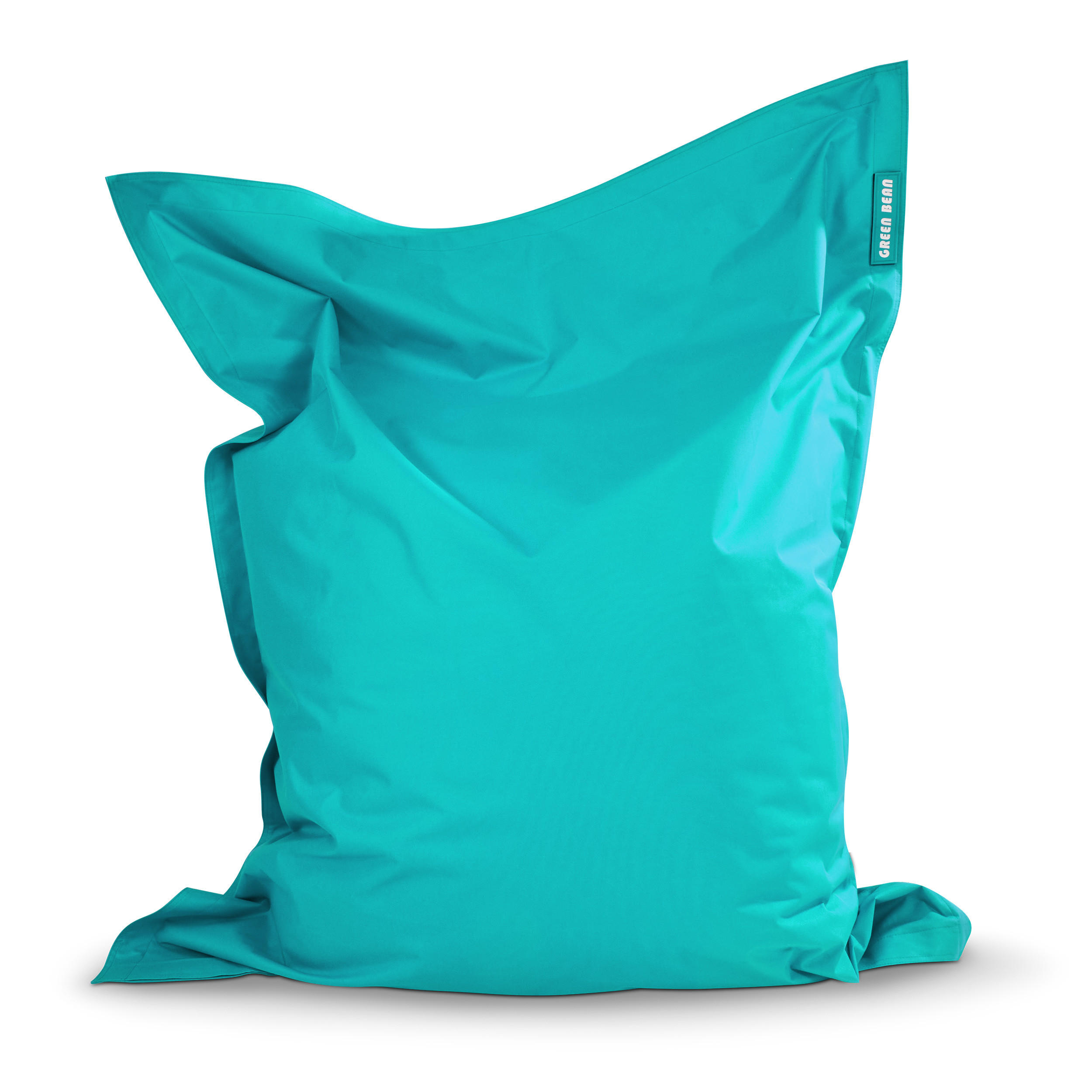 SITZSACK XL "Square" 120x160cm - 270 L - Türkis, Textil (120/25/160cm) - Green Bean