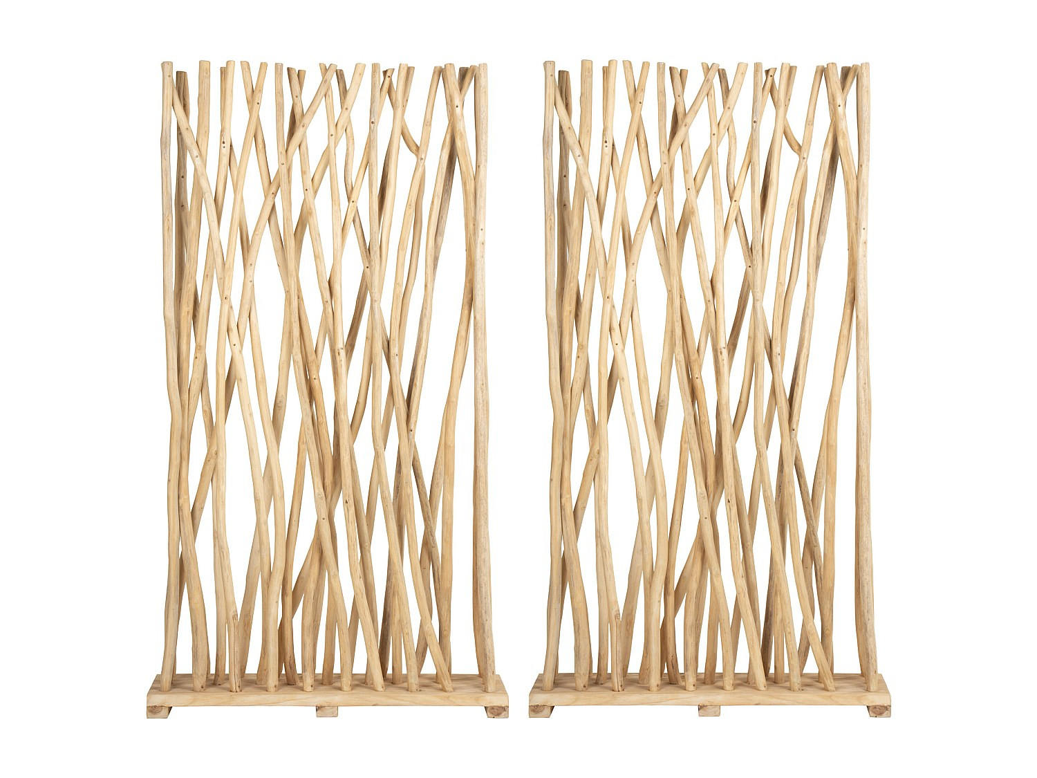 PARAVENT - 100 cm x 25 cm - Holz, Platte - Naturfarben Hell - GAYANA - Naturfarben, Holz (100/180/25cm) - Vente-Unique