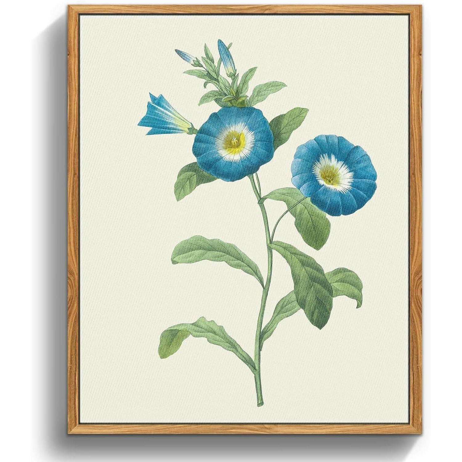 LEINWANDBILD mit Rahmen Vintage Insekten 30 x 40 cm - Blau, Holz (30/0.5cm)