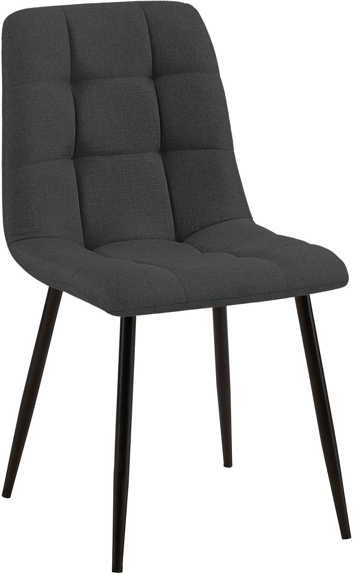 STUHL Stoff Dunkelgrau - Dunkelgrau, Textil/Metall (45/84/55cm) - CLP