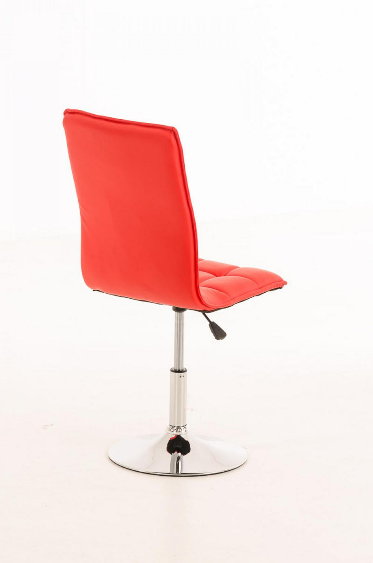 DREHSTUHL Lederlook Rot - Chromfarben/Rot, Textil/Metall (43/90/56cm) - CLP