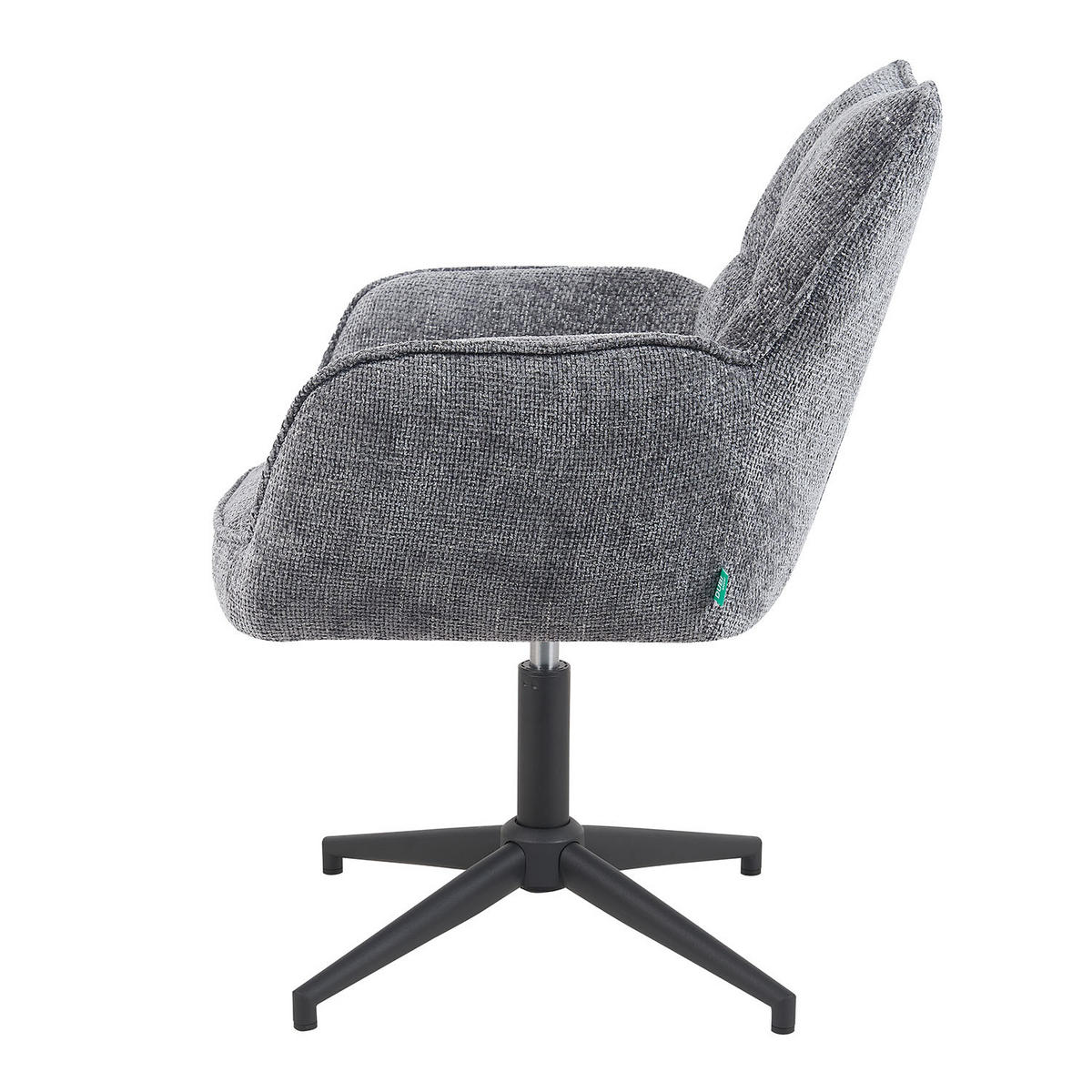 BÜROSTUHL Mika-Lea - Schwarz/Grau, Textil/Metall (59/81/66cm) - DUBI Möbel