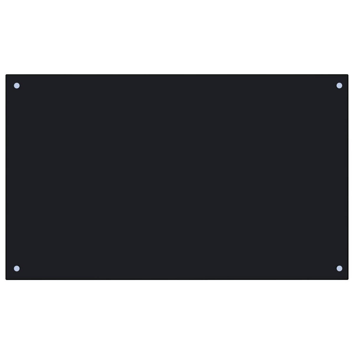 KÜCHENRÜCKWAND Glas 100x60 cm Schwarz Wand-Spritzschutz - Schwarz, Glas (100/60/0.6cm) - DELUKE