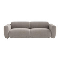 SOFA - 4 Personen - stoff - grau Pogni - Grau, Textil (245/73/97cm) - Vente-Unique