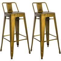 BARHOCKER Mason 2er Set 96x44x43 cm Gold - Goldfarben, Metall (44/96/43cm) - furnicato