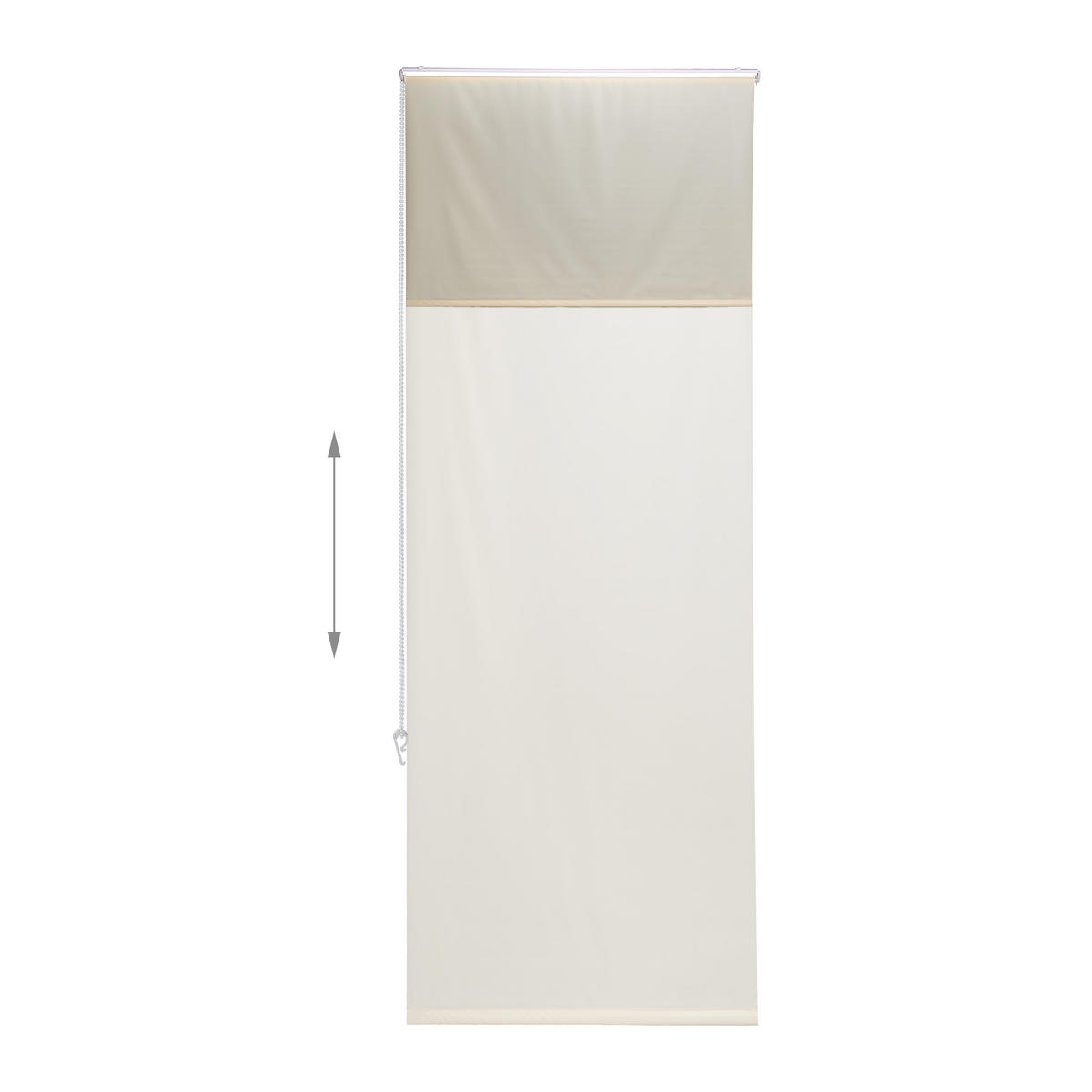 DUSCHROLLO - Beige, Kunststoff/Metall (60/4.5cm) - Relaxdays