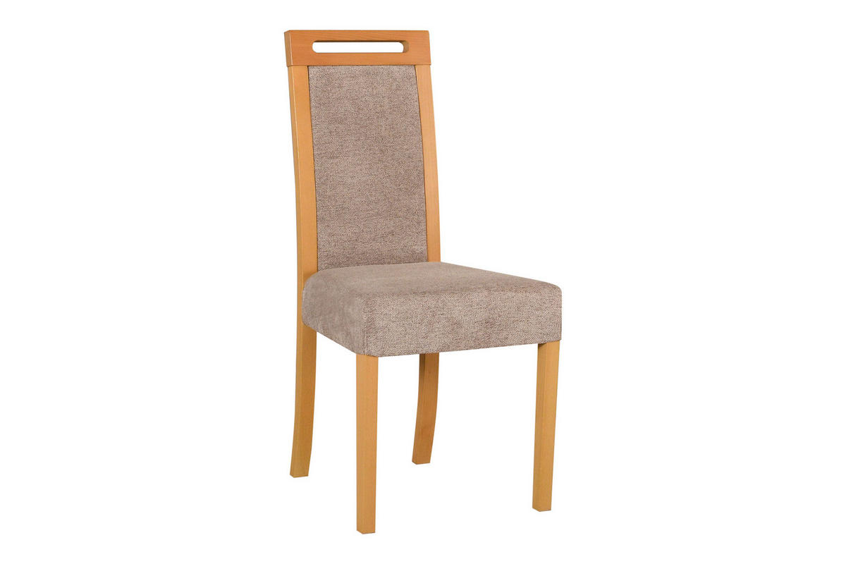 STUHL 2er Set Roma 5 grandson, hygge 11 - Beige/Mokka, Holz (43/96/40cm) - Leaf Design