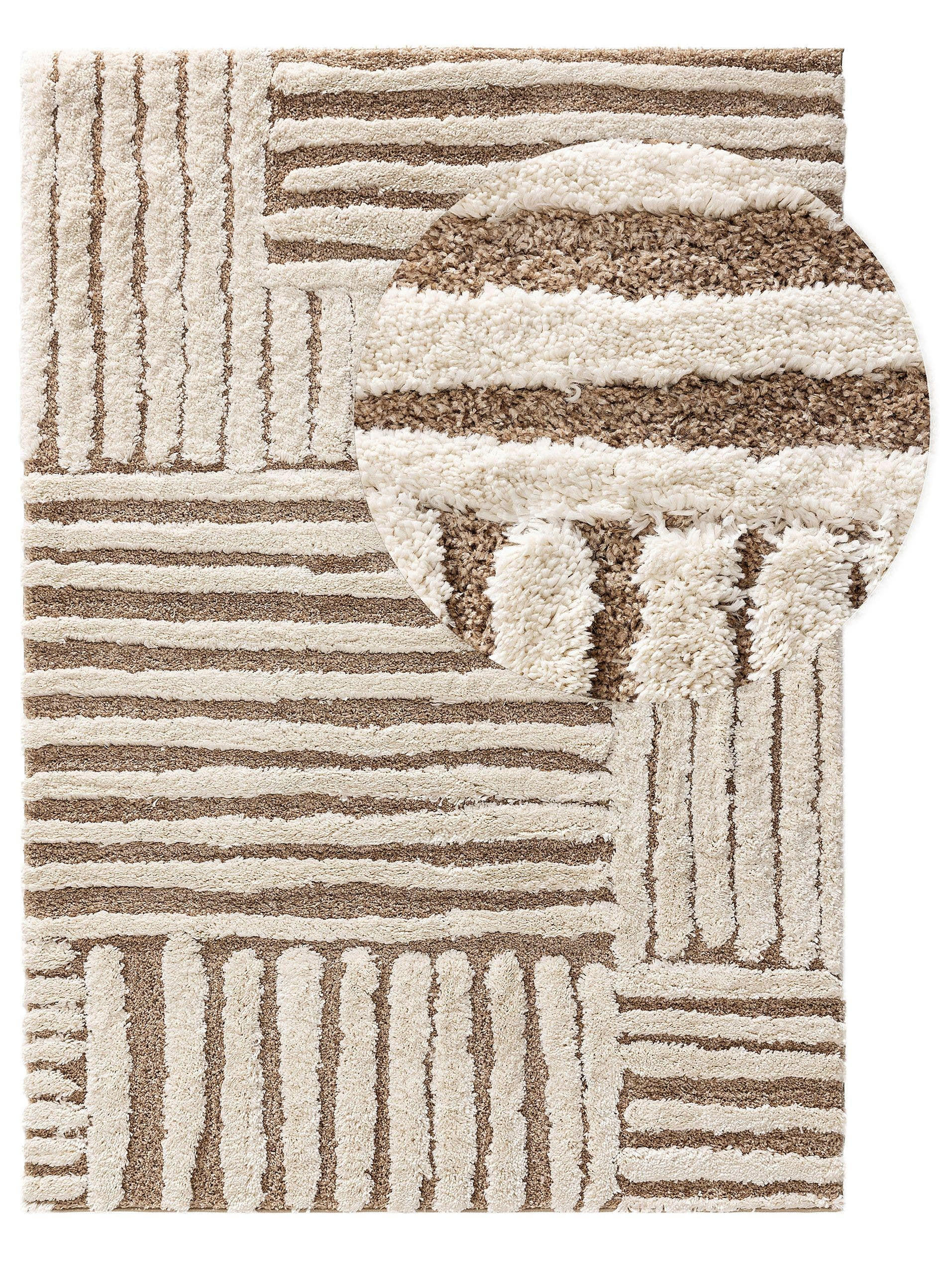 HOCHFLORTEPPICH Tibo Cream/Beige 200x290 cm - Creme, Textil (200/290cm) - benuta Pop