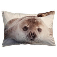 KISSENHÜLLE Kurzplüsch Fotodruck Seelöwe 40/60 cm - Beige, Textil (40/60cm) - TiborTex