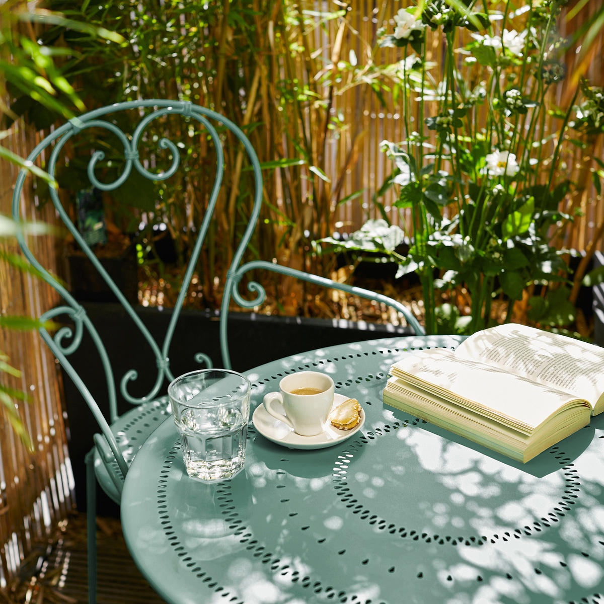 GARTENMÖBEL-SET (3-teilig) Century - Salbeigrün, Metall - Butlers