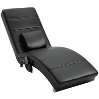 RELAXLIEGE in Schwarz 163x58x87 cm mit 8 Massagepunkten und Fernbedienung - Schwarz, Kunststoff (58/87/163cm) - IVMEU