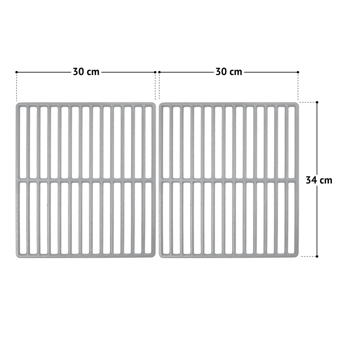 GRILLROST BRANDO 4+1 Gusseisen - Schwarz, Metall (60/34cm) - TAINO