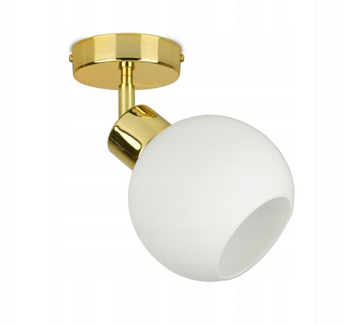 PENDELLEUCHTE GOLDGLAS - Goldfarben/Weiß, Glas/Metall (14/14/25cm) - kiki design