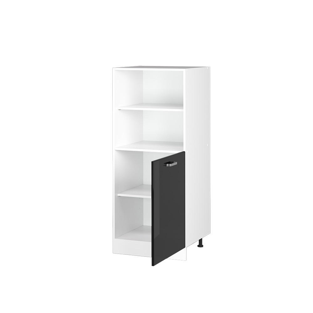 HERDUMBAUSCHRANK R-Line Schwarz Hochglanz 60 cm - Schwarz Hochglanz/Schwarz, Holzwerkstoff (60/143/57cm) - Vicco