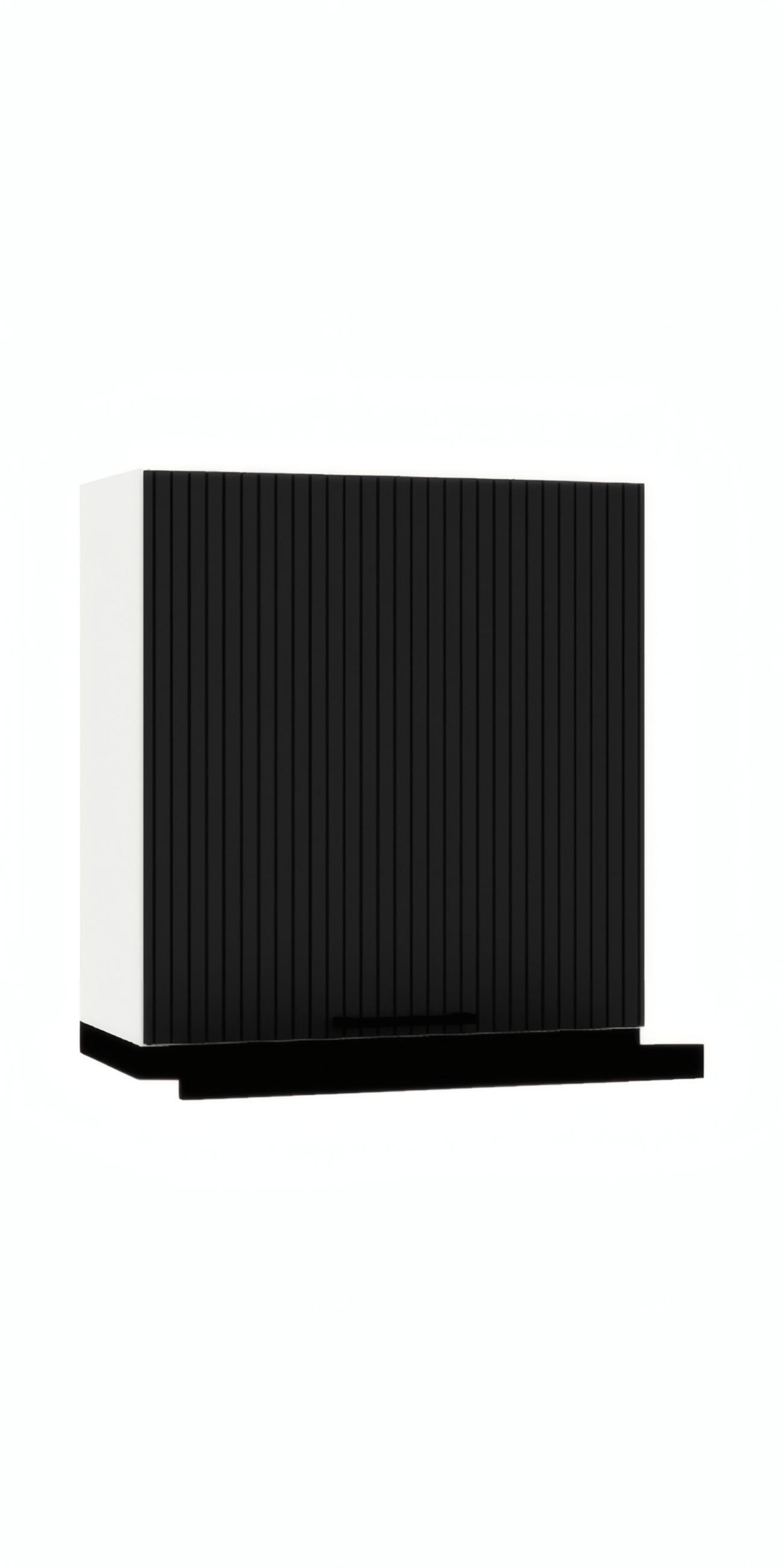 HÄNGESCHRANK W60/68 SLIM P/L - KENDRO - mit Dunstabzug - Schwarz/Weiß, Holz/Metall (60/68/30cm) - ROYAL24_MARKT