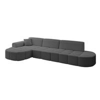 ECKSOFA Ottomane Links LIVO-L2 - 337x173x79,5 cm Grau - Grau, Holzwerkstoff/Textil (337/173cm) - ALTDECOR