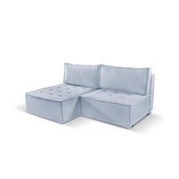 ECKSOFA Bohoo Mini Modernes Mit Schlaffunktion Hellgrau Links - Hellgrau, Holz (140/200cm) - Kaiser Möbel