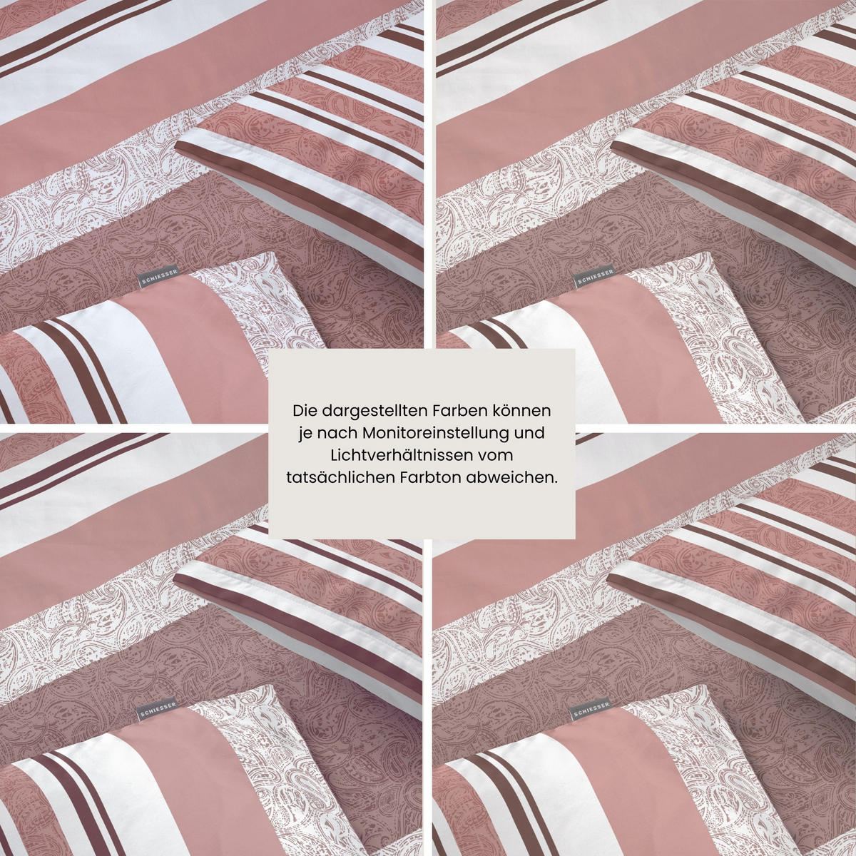 BETTWÄSCHESET Adele - Renforcé - 2-teilig - 135 x 200 cm - Puderrosa - Rosa, Textil (135/200cm) - SCHIESSER