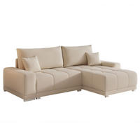 ECKSOFA TARA mit Schlaffunktion und Bettkasten Beige - Beige, Holzwerkstoff/Kunststoff (250/90cm) - Idohome