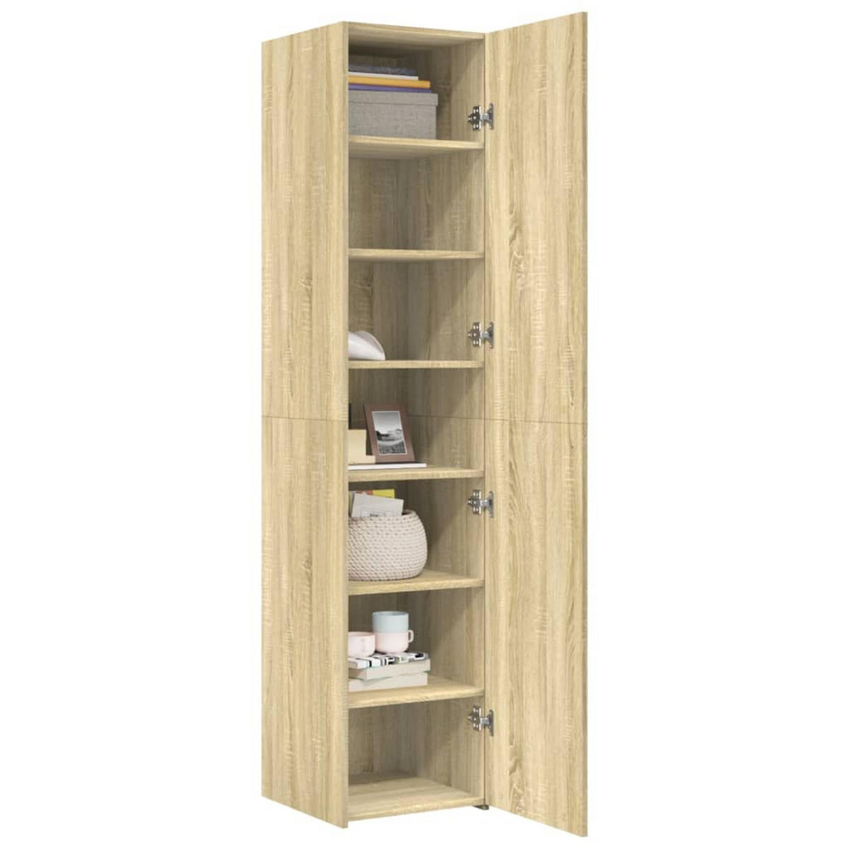 DREHTÜRENSCHRANK mit 6 Ablagen 40/42,5/185 cm aus Holzwerkstoff Sonoma-Eiche Dekor - Sonoma Eiche, Holz (42.5/185/40cm) - vidaXL