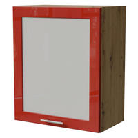 KÜCHENHÄNGESCHRANK Brerra W2S/60 Eiche Artisan / RAL 3002 karminrot Hochglanz 60 / 32,5 / 72cm - Rot/Eiche Artisan, Holz/Holzwerkstoff (60/72/32.5cm) - Feldmann-Wohnen