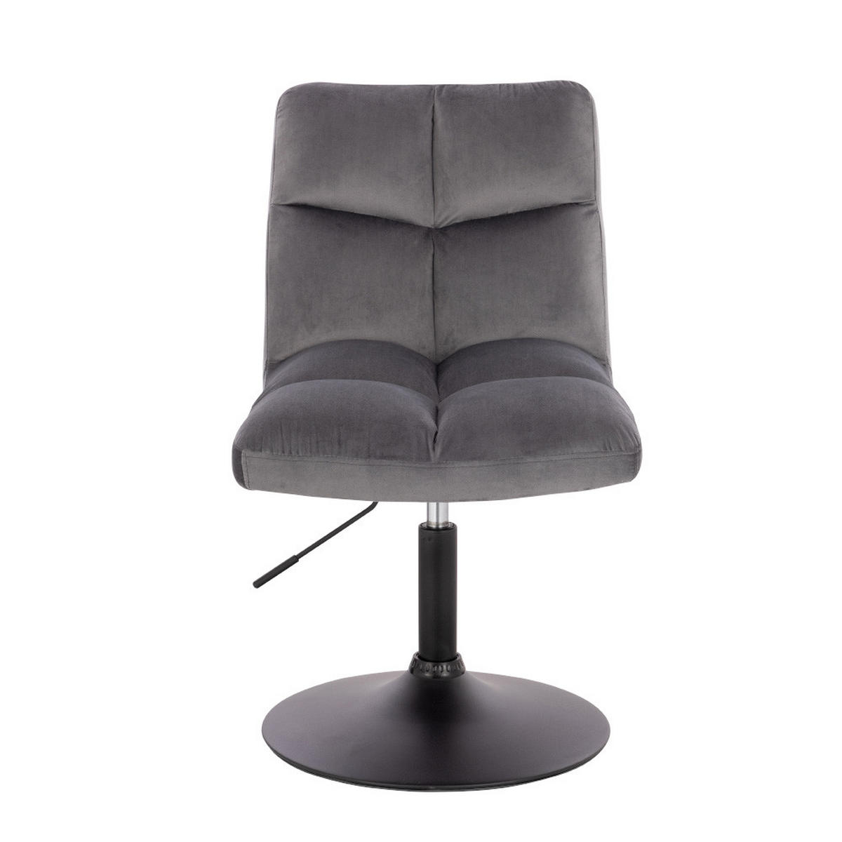 BARHOCKER ACE - Samt Hellgrau, 4 - Hellgrau, Textil/Metall (47/81/63cm) - Home Deluxe
