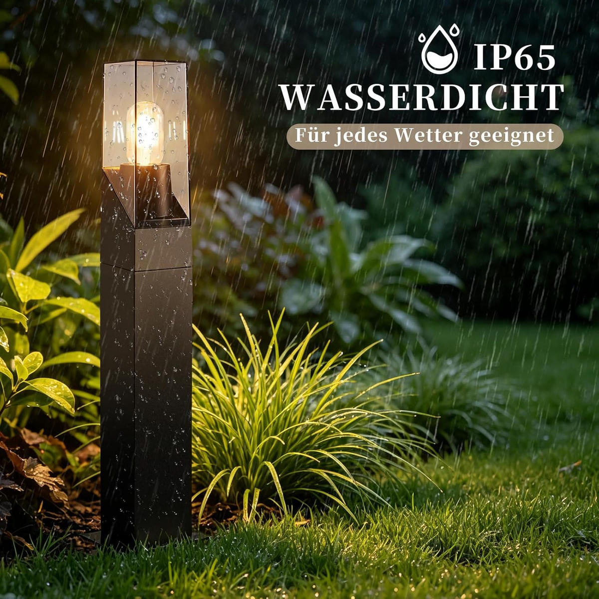 WEGELEUCHTE Zarelis 14/10/60 cm - Schwarz, Kunststoff/Metall (10/14/60cm) - ZMH