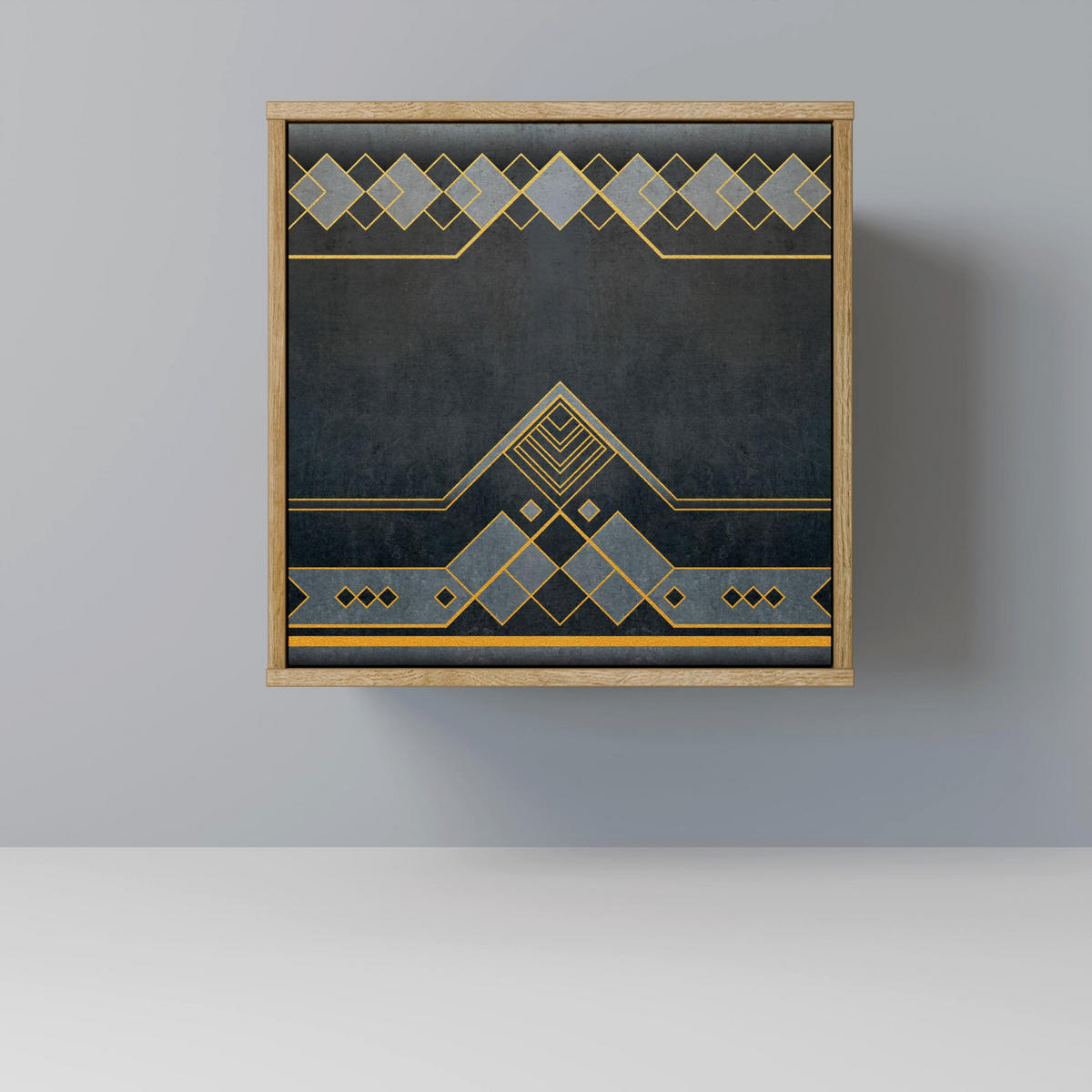 SIDEBOARD ROYAL ORDINARINESS, Eichefarben, 57,5x42x57,5 cm, Ohne Füße - Eichefarben/Multicolor, Holzwerkstoff (57.5/57.5/42cm) - SpaceRebels