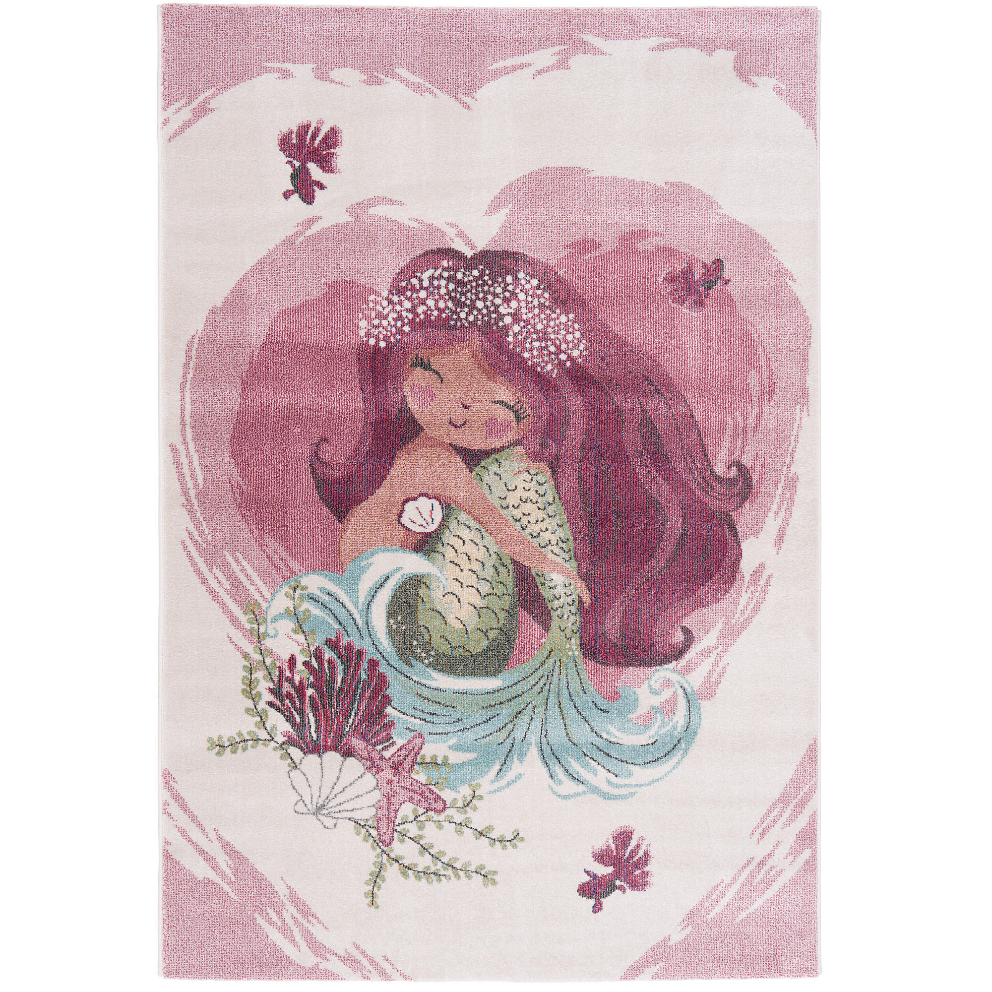 KINDER TEPPICH MAUI KIDS MEERJUNGFRAU - Rosa, Textil (140/200cm) - Pergamon