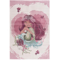 KINDER TEPPICH MAUI KIDS MEERJUNGFRAU - Rosa, Textil (120/170cm) - Pergamon