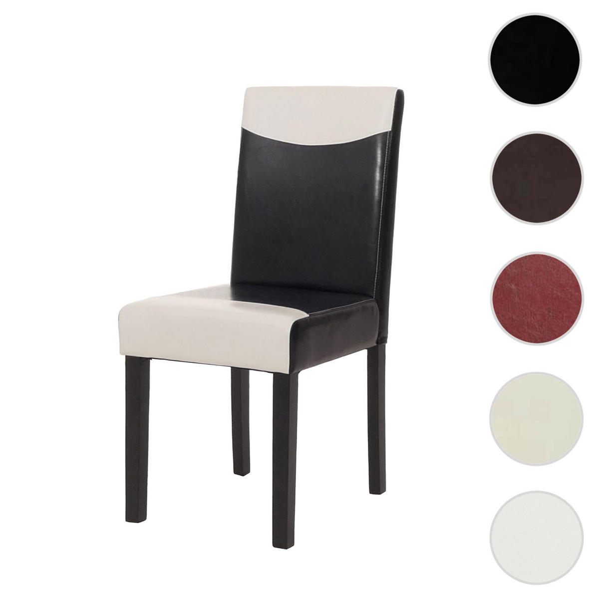 ESSZIMMERSTUHL Schwarz, Weiß, Schwarz - Schwarz/Weiß, Textil (43/90/56cm) - MCW