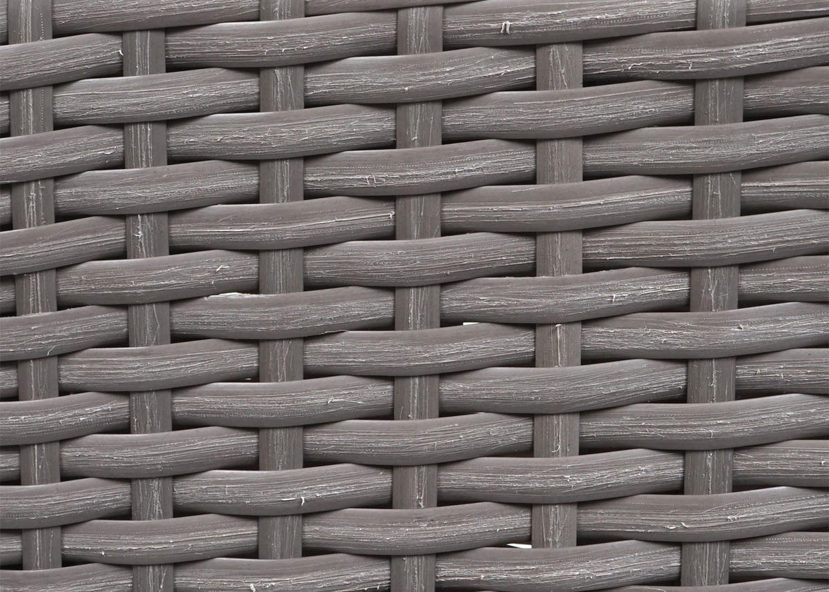 POLY-RATTAN GARNITUR Grau, Anthrazit 5-teilig-Set - Anthrazit/Grau, Kunststoff - MCW