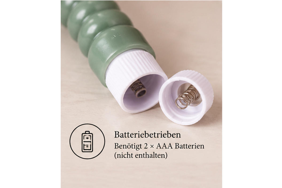 LED-KERZENSET Ø2,2x22 cm, Dunkelgrün - Dunkelgrün, Naturmaterialien (2.2/2.2/22cm) - dasmöbelwerk