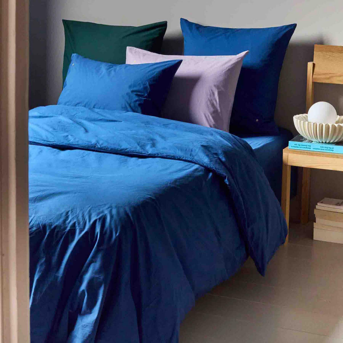 KOPFKISSENBEZUG Céleste so blau 65 x 65 cm - Blau, Textil (65/65cm)