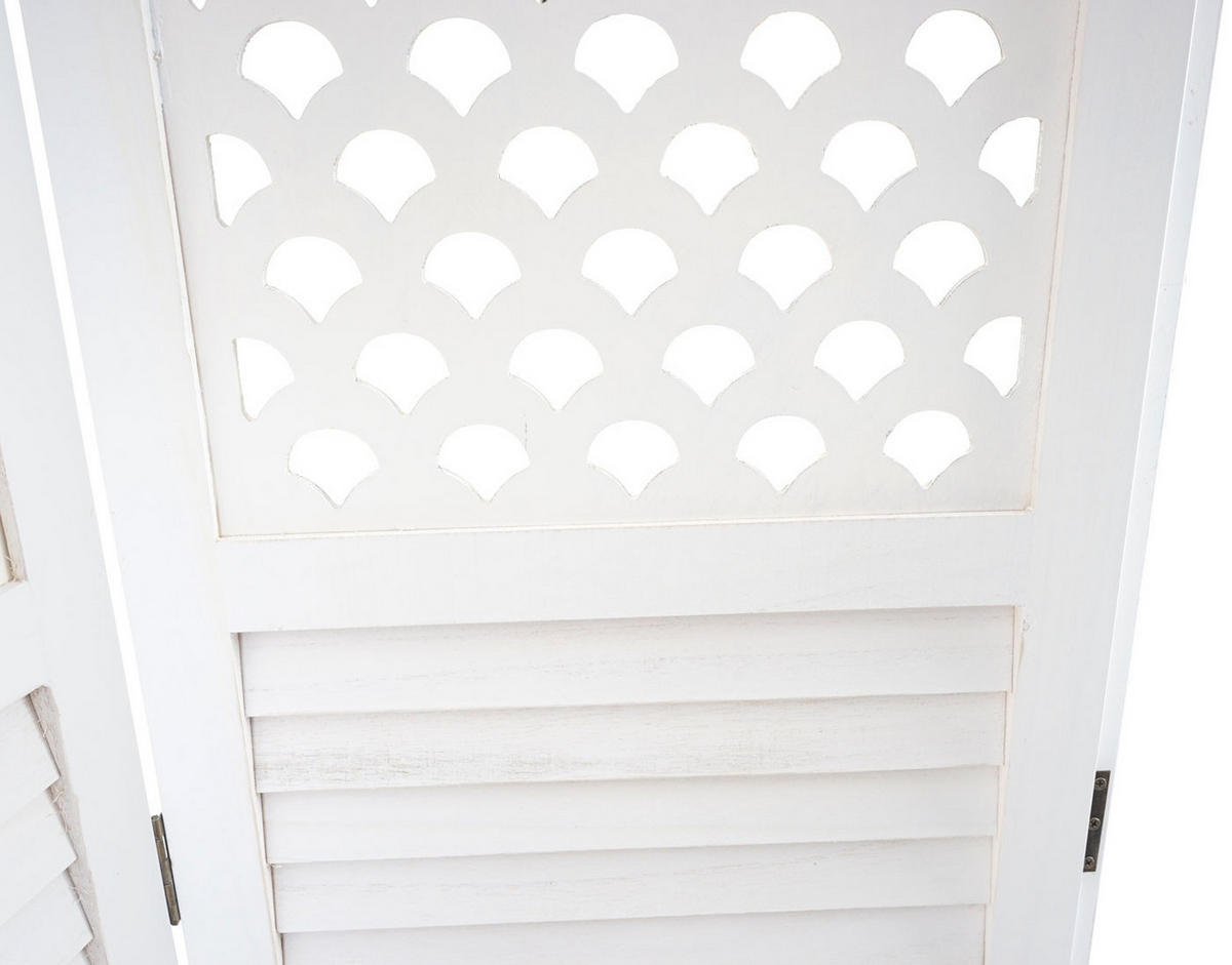 PARAVENT Weiß - Weiß, Holz (245/170/2cm) - MCW