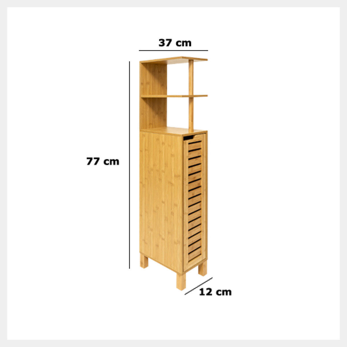 BADEZIMMERSCHRANK Bambus Sicela 30/19/120 cm - Braun, Naturmaterialien (19/120/30cm) - 5five Simply Smart