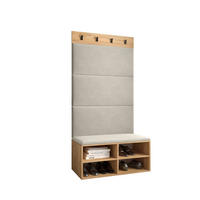 GARDEROBEN-SET 84/184/42 - Eichefarben/Creme, Holz (84/184/42cm) - MÖBEL KRYSPOL