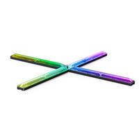 WANDLEUCHTE Gaming RGBIC, 8-tlg., 37 cm - Multicolor, Kunststoff (37/3/4.5cm) - Govee
