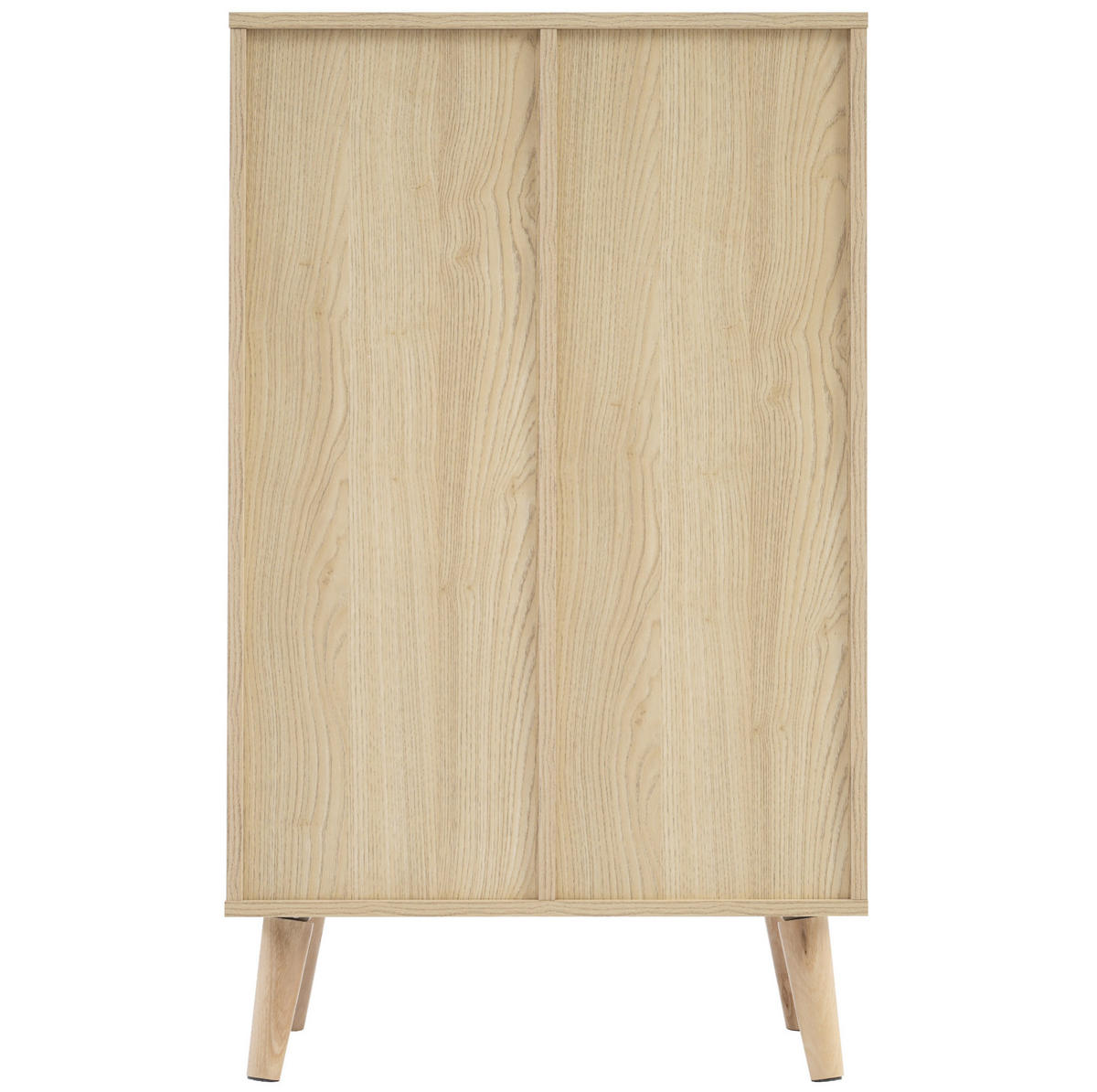 SIDEBOARD 60/40/101 cm Eiche aus Spanplatte mit Rattantüren - Eichefarben, Holzwerkstoff (60/101/40cm) - OKWISH