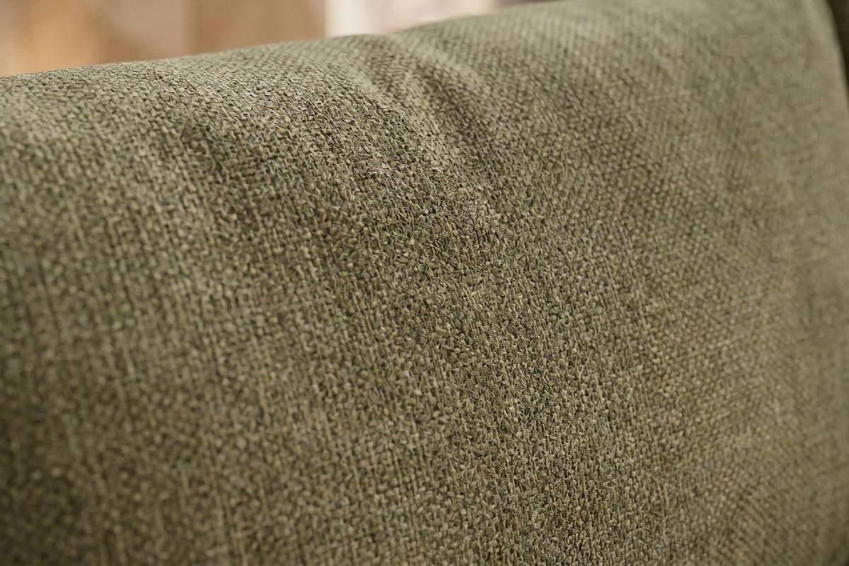 SOFA AMINA Grün Flachgewebe - Schwarz/Grün, Buchenholz/Textil (228/82/101cm) - KAWOLA