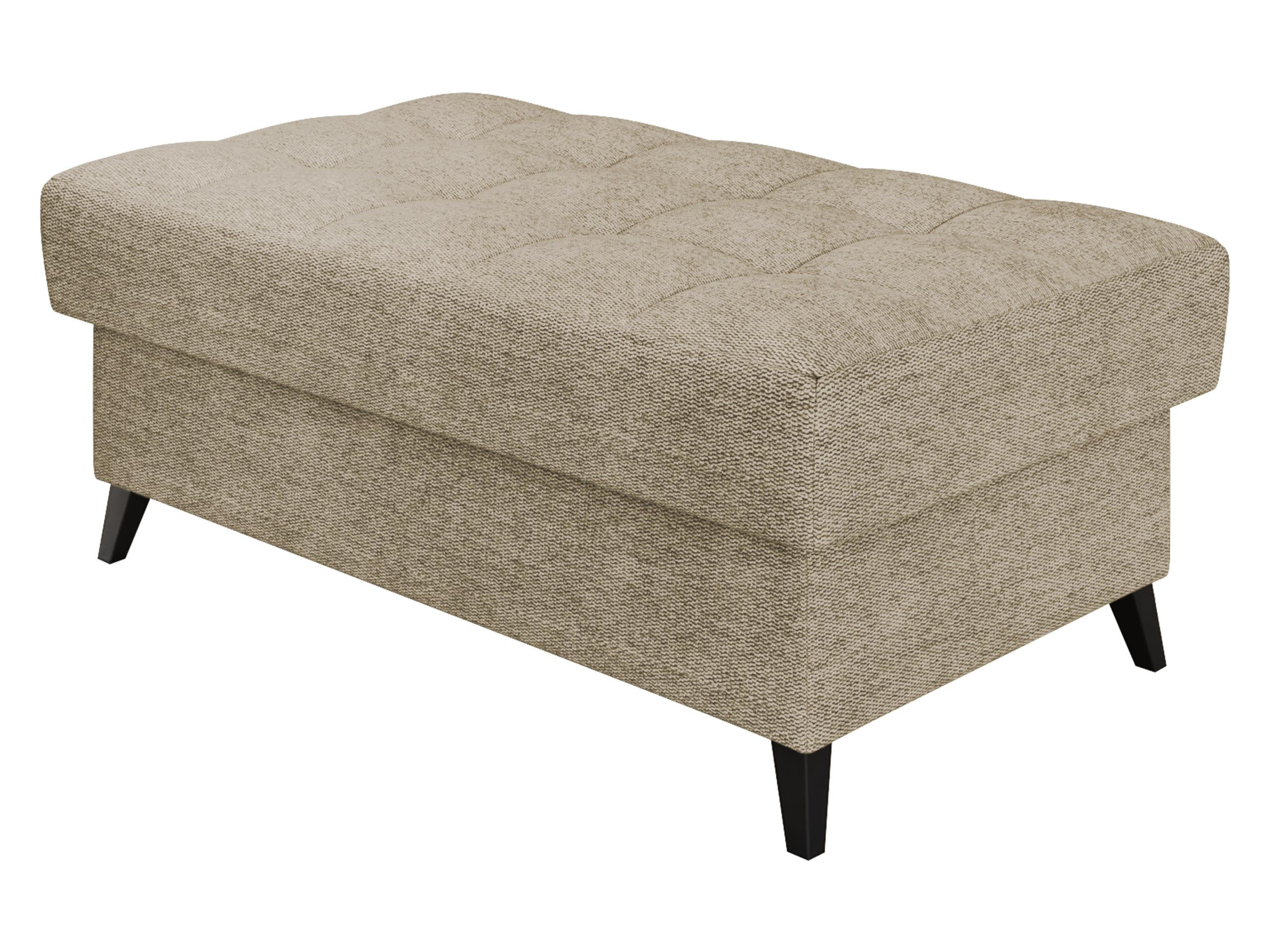 POLSTERHOCKER Nord - Beige/Schwarz, Holz/Textil (106/44/67cm) - MIRJAN24