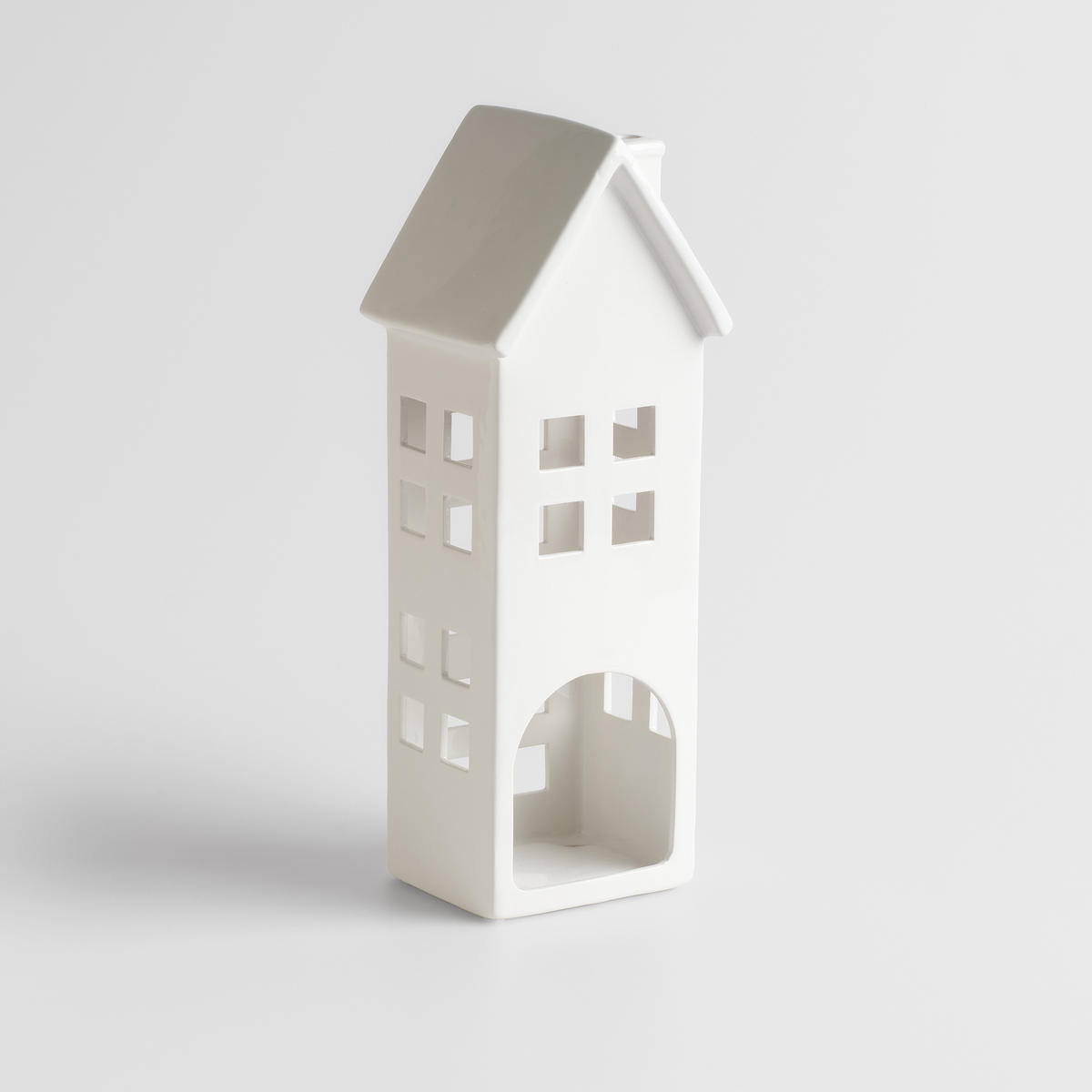 KERZENSTÄNDER Snowbound, Weiß, 40x12,5x15 cm, Dekorative Weihnachtsdeko - Weiß, Keramik (12.5/40/15cm) - home&you