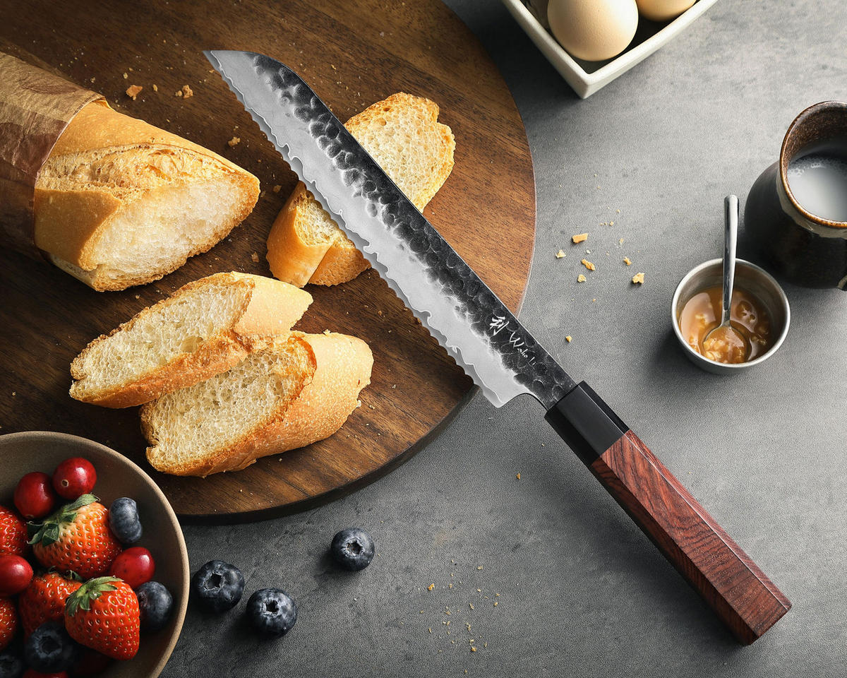 BROTMESSER 22 cm - Braun, Holz/Metall (37cm) - Wakoli