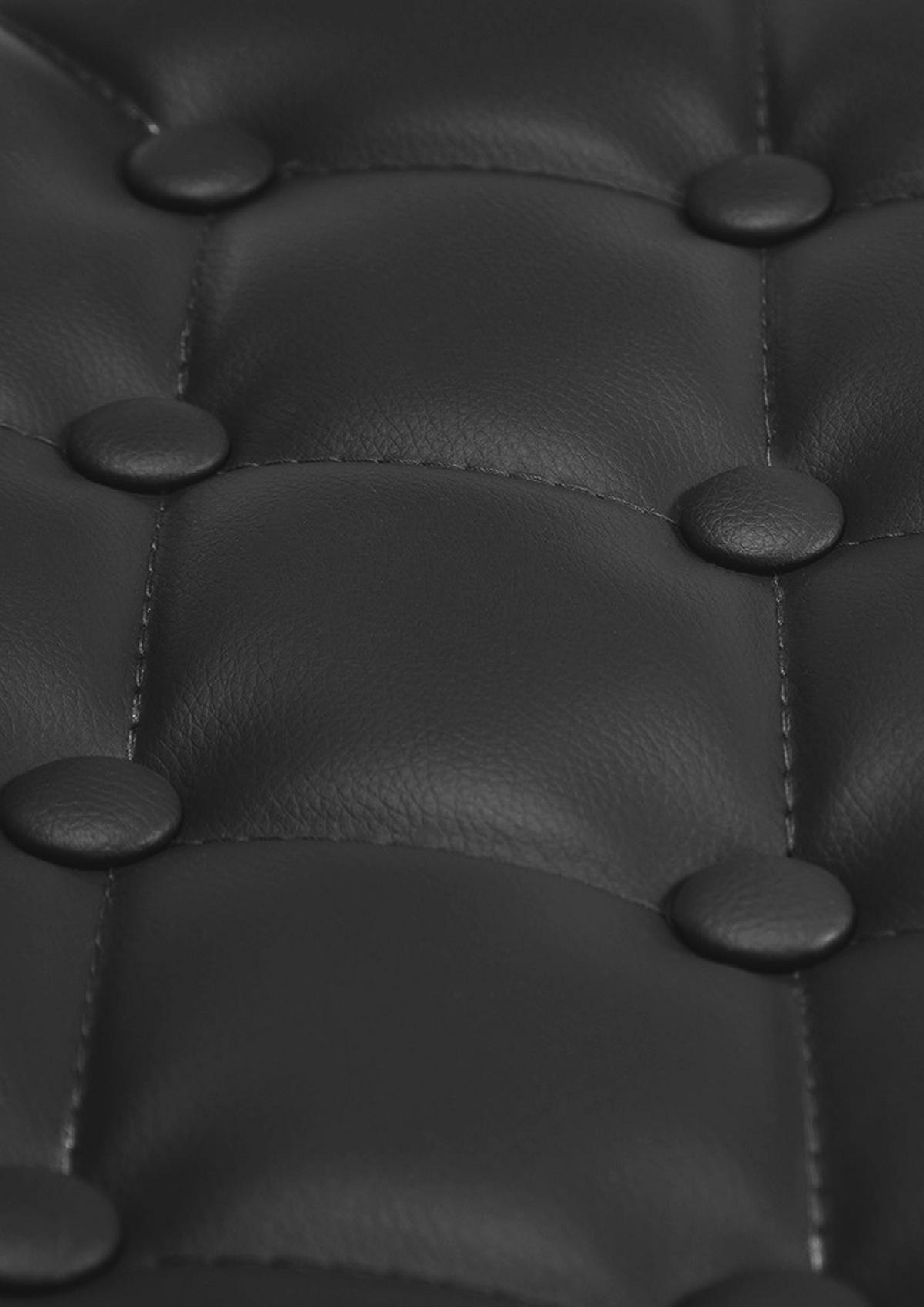 BARHOCKER Lederlook schwarz - Schwarz, Textil/Metall (62/103/55cm) - CLP