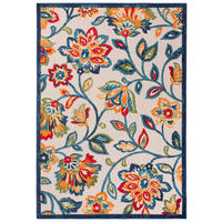 TEPPICH Outdoor Bunte Pflanzlich Kurzflor Rechteckig Moderne - 80x150 cm - Multicolor, Textil (80/150cm) - Mazovia