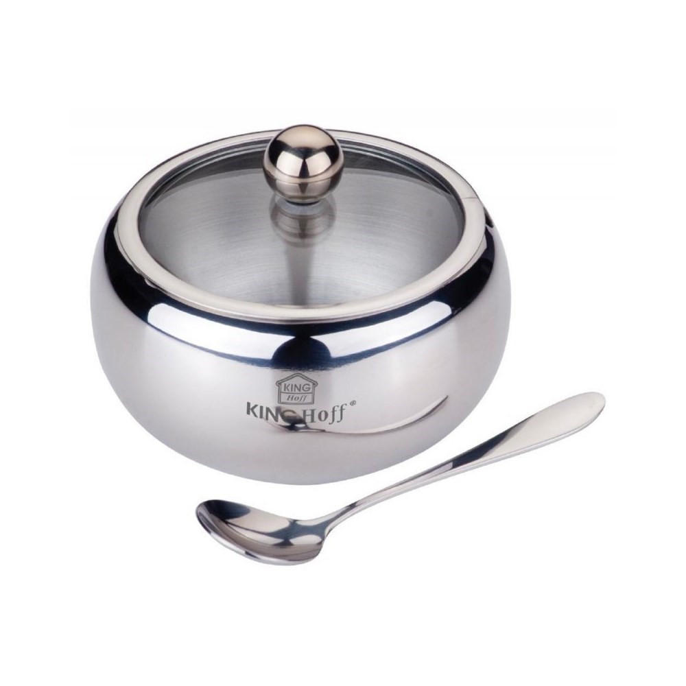 ZUCKERDOSE Silber 12/12/10 cm KH3732 - Silberfarben, Metall (12/10cm) - Kinghoff 