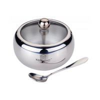 ZUCKERDOSE Silber 12/12/10 cm KH3732 - Silberfarben, Metall (12/10cm) - Kinghoff 
