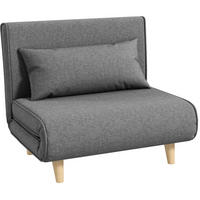 SCHLAFSOFA 94/190 cm Liegefläche in Grau – 6-fach verstellbar - Grau, Textil (78/80/94cm) - BEAOK